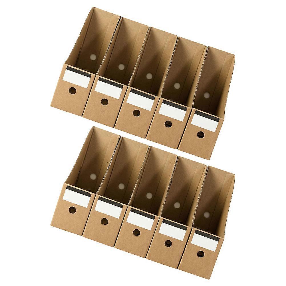 Useful File Case for Office Use 10Pcs Versatile File Boxes Storage Organizer