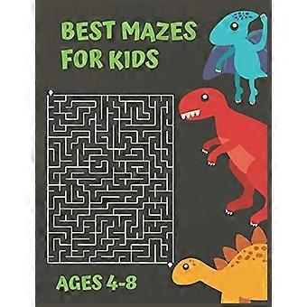 I migliori labirinti per bambini dai 4 agli 8 anni: libro di attività sui dinosauri per bambini dai 4 agli 8 anni, un divertente gioco di labirinto per bambini per l'apprendimento