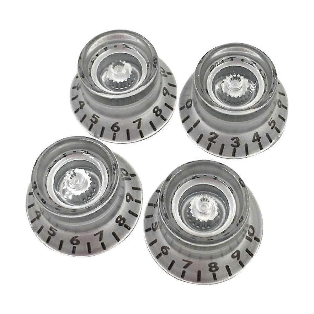 Guitar Speed Knobs Set of 4 Electric Guitar Volume Tone Control Caps Replacement Plastic