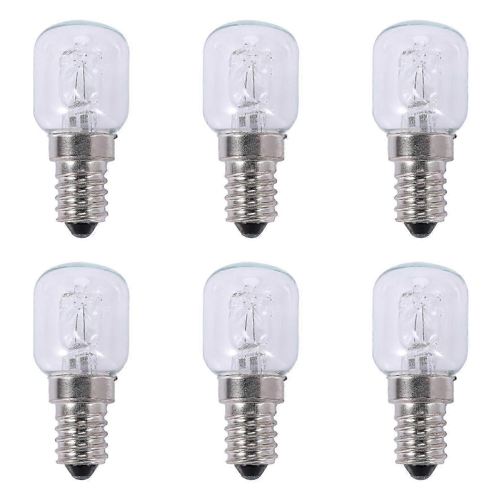 High Temperature E14 Quartz Bulb 25W 500 Degrees for Oven 6pc