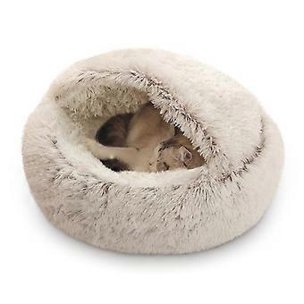 Hooded Dog Bed for Small Dogs & Cats, Washable Nest Bed, Anti-Slip, Fits Pets Up to 22 lbs