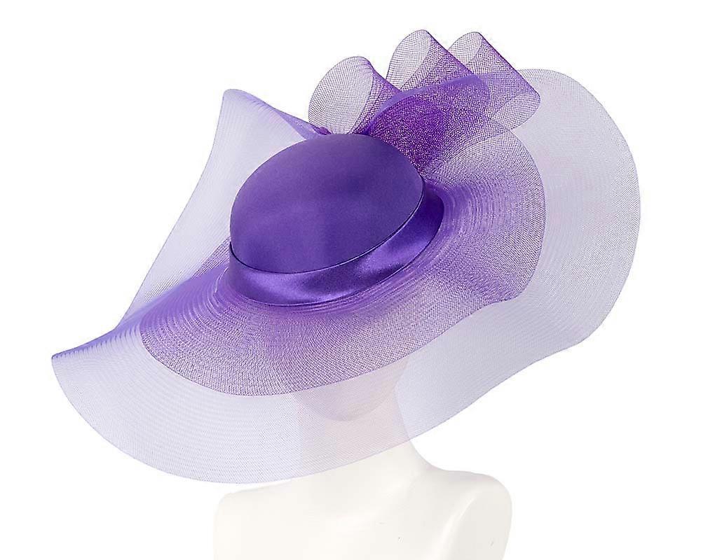 Purple large brim custom made ladies hat S152PR
