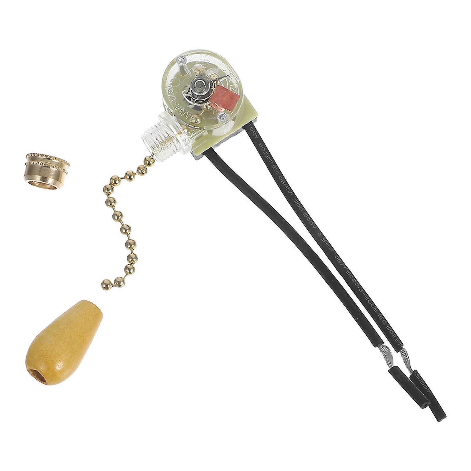 Lamp Pull Chain Ceiling Fan Switch Replacement 6Pcs Golden ABS