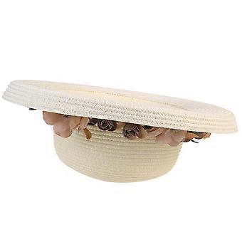 Sommerlicher Strandhut, Strohhut mit breiter Krempe für Damen