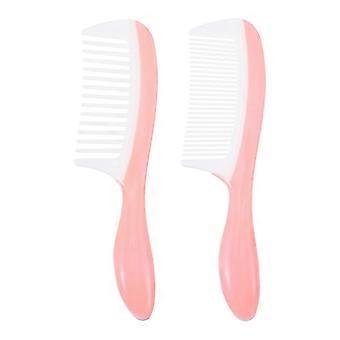 Pente de cabelo de plástico com cabo ergonômico que promove a circulação sanguínea e elimina a fadiga para uso diário (pacote com 2).