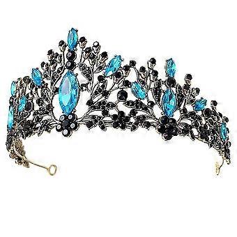 Diadème de mariage bleu ciel orné de strass, accessoire de coiffure pour femme (1 pièce)