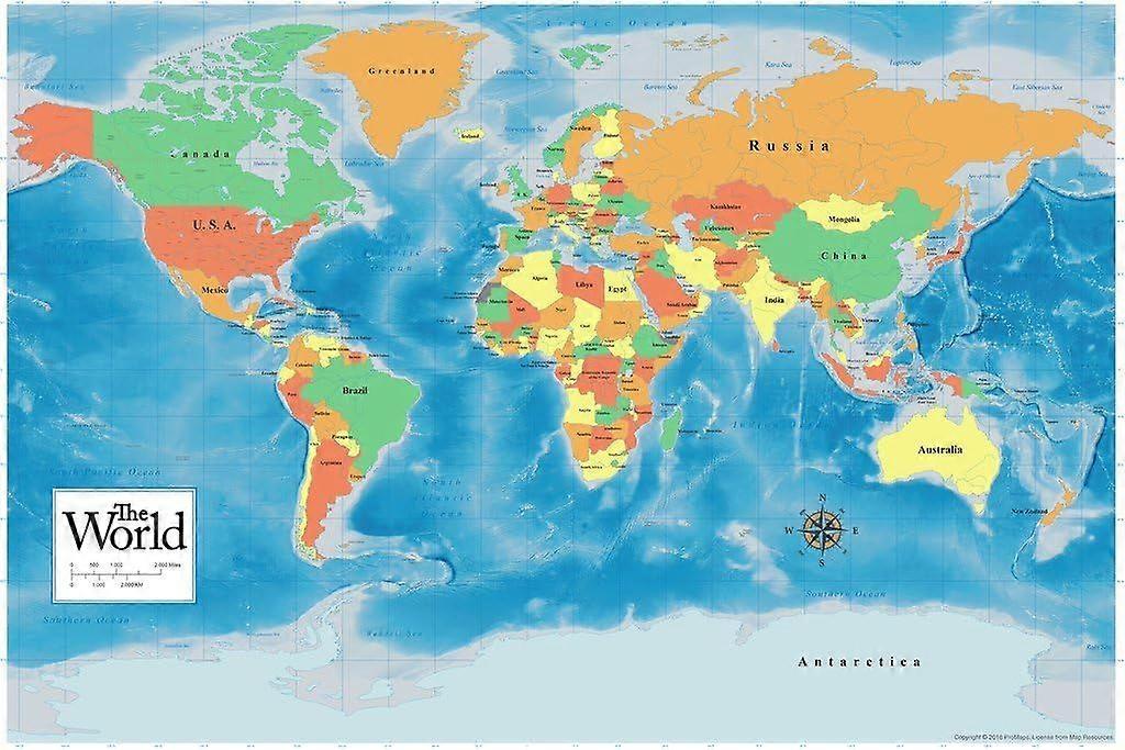 2023 World Map Classroom Reference Chart Vibrant Wooden Jigsaw Puzzles