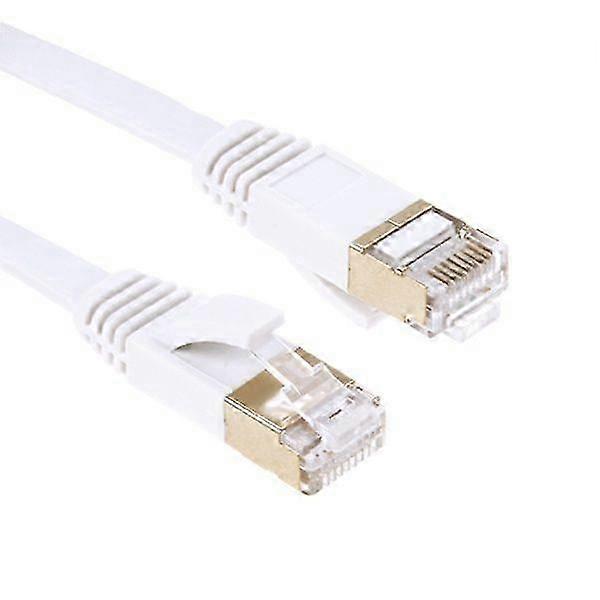 10-meter Cat7 flat network cable - white internet cable