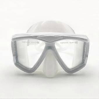 Dww-Mask dykkerbriller til voksne, hvide, 1 stk., anti-dug, hybrid, stor linse, UV-beskyttelse, selvjusterende næsebro