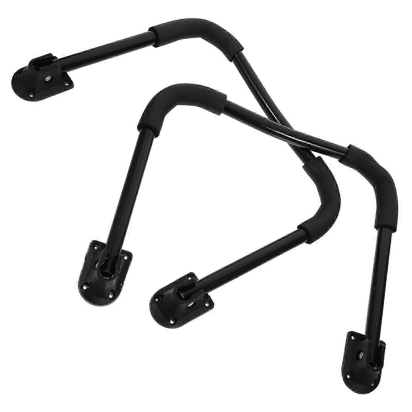 2Pcs Black Folding Table Legs, Iron Material, Easy Installation, Stable For Storage