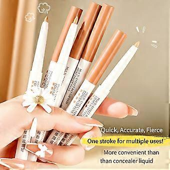 Multi Use Concealer Stick, 2 Shades Ivory Natural Coverage Pen For Dark Circles Under Eye Wrinkle Brightening Makeup, Gift