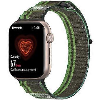 For Honor Watch 5 Nylon Elastic Buckle Velcro Replacement Strap Dark Green