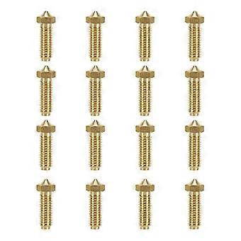 16PCS Brass Nozzles compatible for Anycubic Kobra 2 Series,8PCS 0.4mm, 2PCS Each 0.2/0.6/0.8/1.0mm Extruder Hotend Nozzles