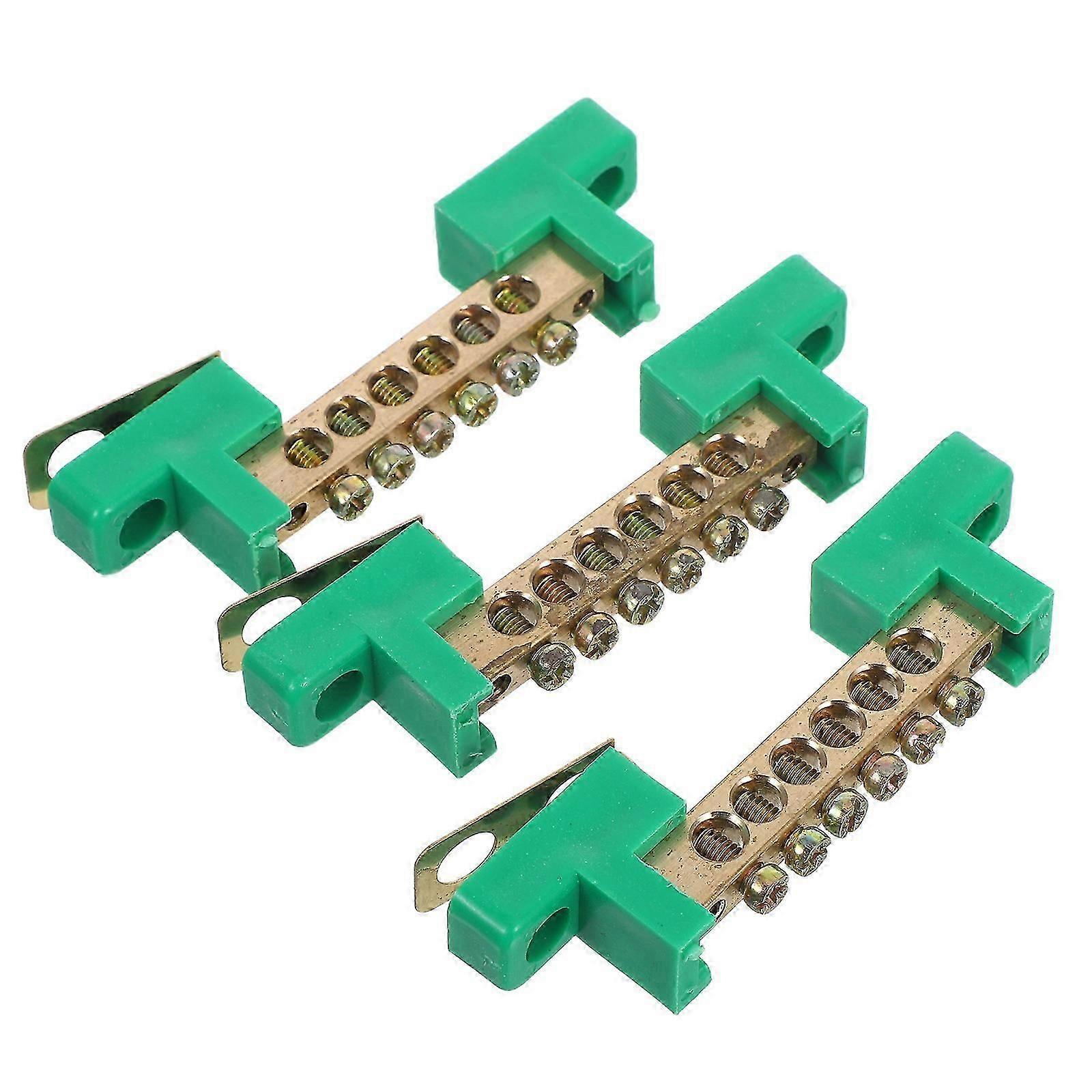 Electrical Terminal Block Copper for Ground Connections 12Pcs Kit