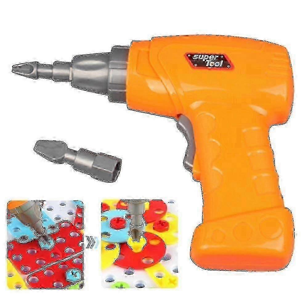 Kids Electric Drill Toy with 2 Interchangeable Tips