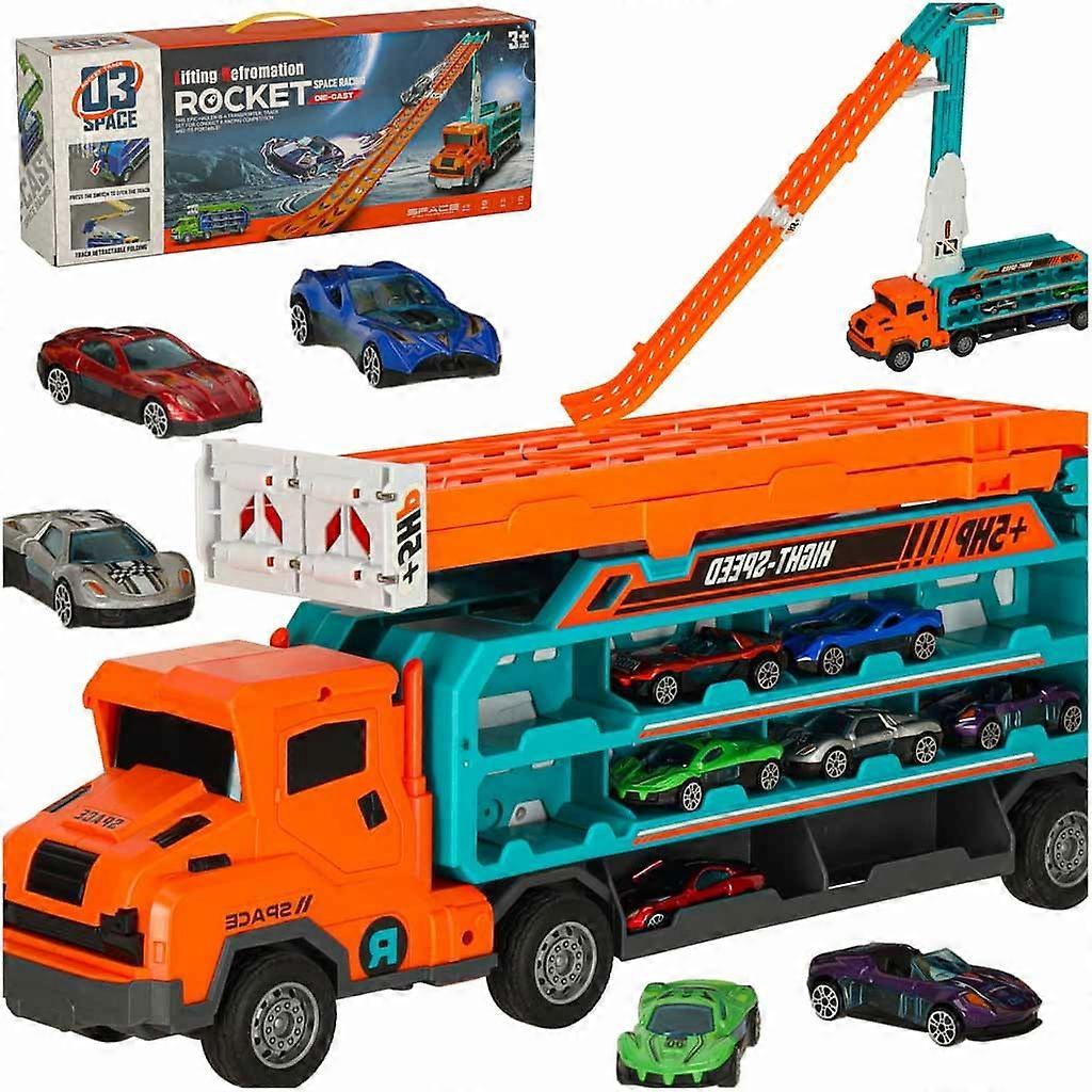 Caravan with racetrack slide 6el orange