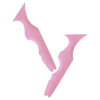 Pink Silicone Eyeliner Stencils for Makeup Aid Reusable 6Pcs Pack