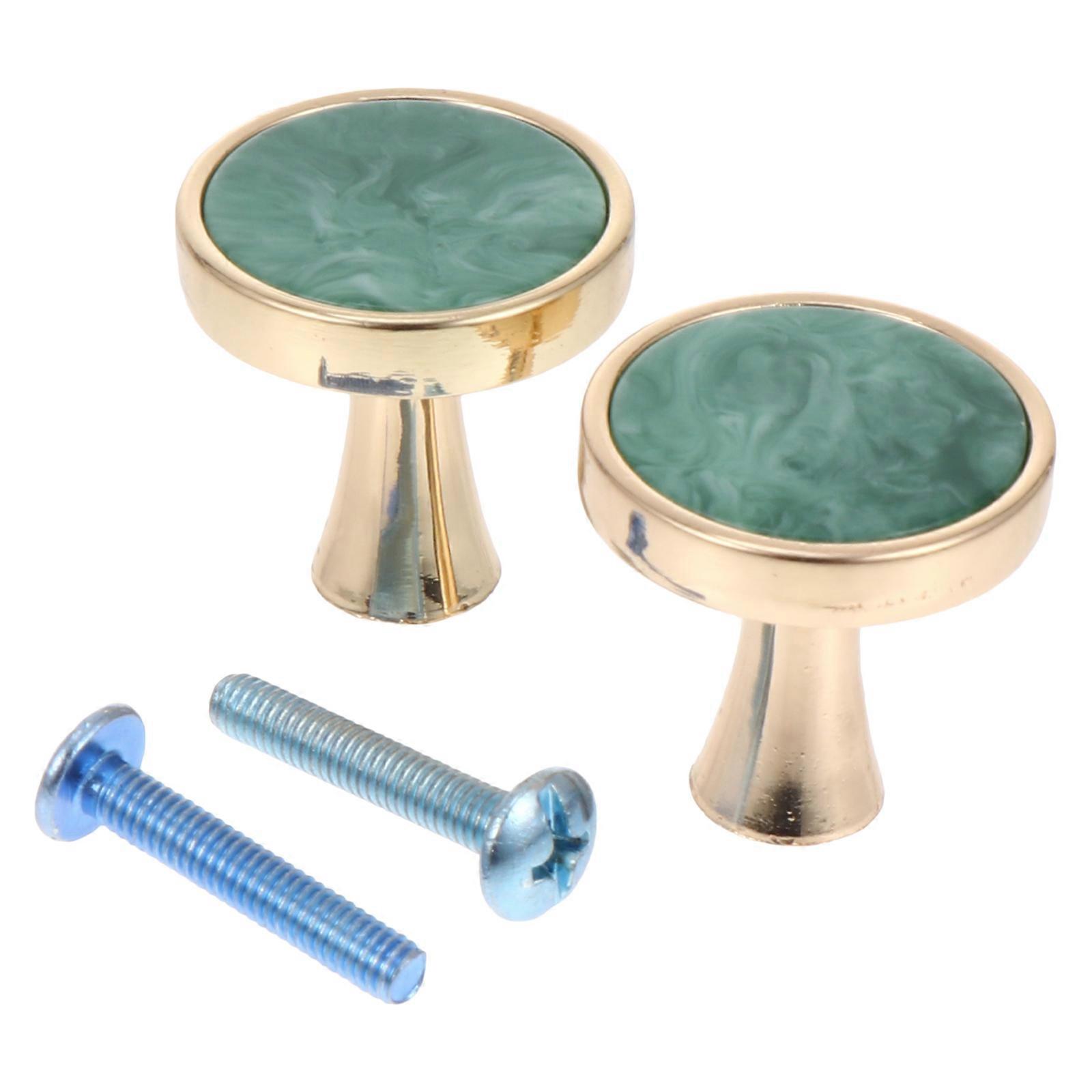 2pcs Cupboard Knobs Solid Zinc Alloy Handles Round Pull Knobs for Drawer Door