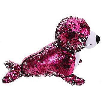 Ocean Animal Plush Sea Lion for Kids Reversible Sequin Stuffed Toy Rosy