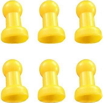 Tampa de extremidade para trampolim, acessório para trampolim, caixa de gancho de rede superior, capa de poste de trampolim em formato de G, fibra de vidro, metal, amarelo, 6 peças