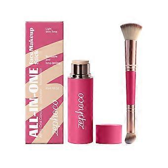 De Zephoco Multifunctionele Make-up Stick (Lichte Huid) heeft een natuurlijk en comfortabel make-upeffect, hydrateert en verzacht het teint, en is draagbaar.