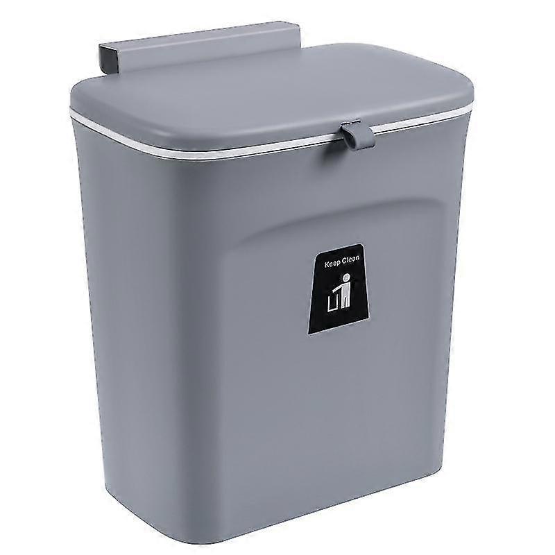 Kitchen Compost Bin - 9L - Countertop or Under Sink Bin, (Grey)