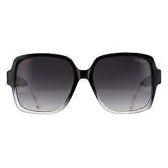Guess Sunglasses GF6134 01B Shiny Black Fade Grey Gradient