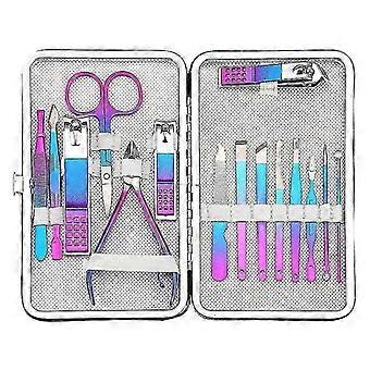 Nouveau, approprié Wabjtam Manucure Nail Kit, Vboo Nail Clipper Set Soins personnels, Kit de toilettage des ongles pour hommes femmes, pour les cadeaux de Noël de voyage ou à la maison (15 po