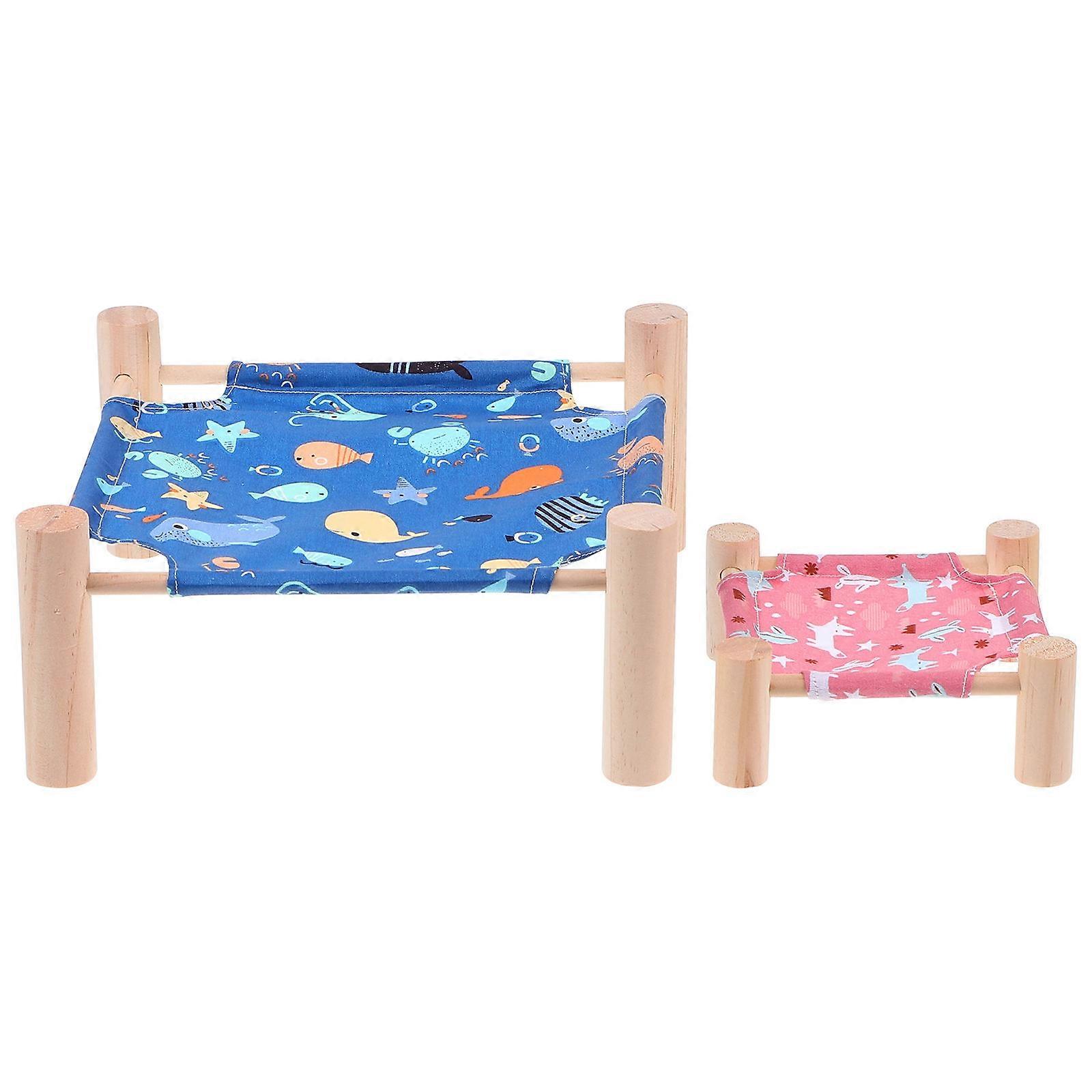 Hamster Bed Hanging Hammock Bed for Pets 2Pcs Detachable Elevated Nest