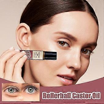 Aceite de ricino para el crecimiento del cabello, aceite rizador natural, aceite de ricino orgánico para la piel y el cabello, alivia la piel seca, aplicación de bola roll-on