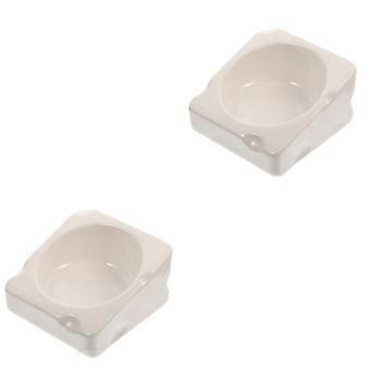 Ceramic Hamster Bowl Cheese Shape Household Feeding Bowl 2Pcs Washable