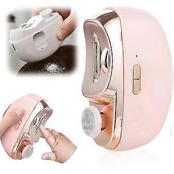 Electric Nail Trimmer, Pink, Built-in LED Light, Integrated Nail Debris Collector, Safety Lock, Ergonomic, Portable for Seniors Adults, Model 2026