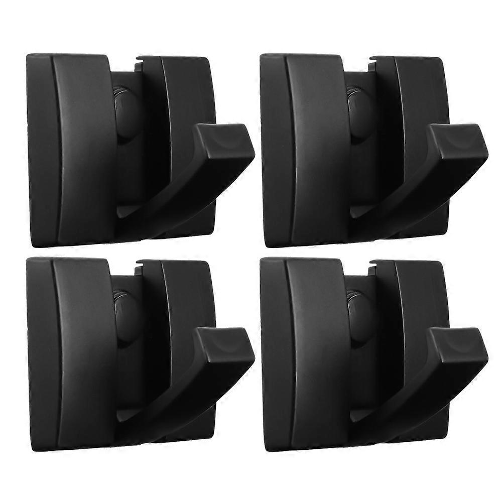 Creative Folding Wall Hook Foldable Hooks for Bathroom 4Pcs Black Space Saving