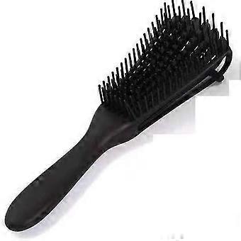 Black Universal Detangling Hair Brush - Ergonomic and Portable Design for Easy Use and Comfortable Massage Experience