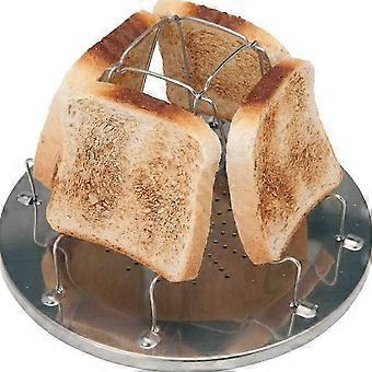 Portable Camping Toaster Stainless Steel 4 Slice Camp Toaster for Campers, Hikers, Outdoor Enthusiasts, and Families