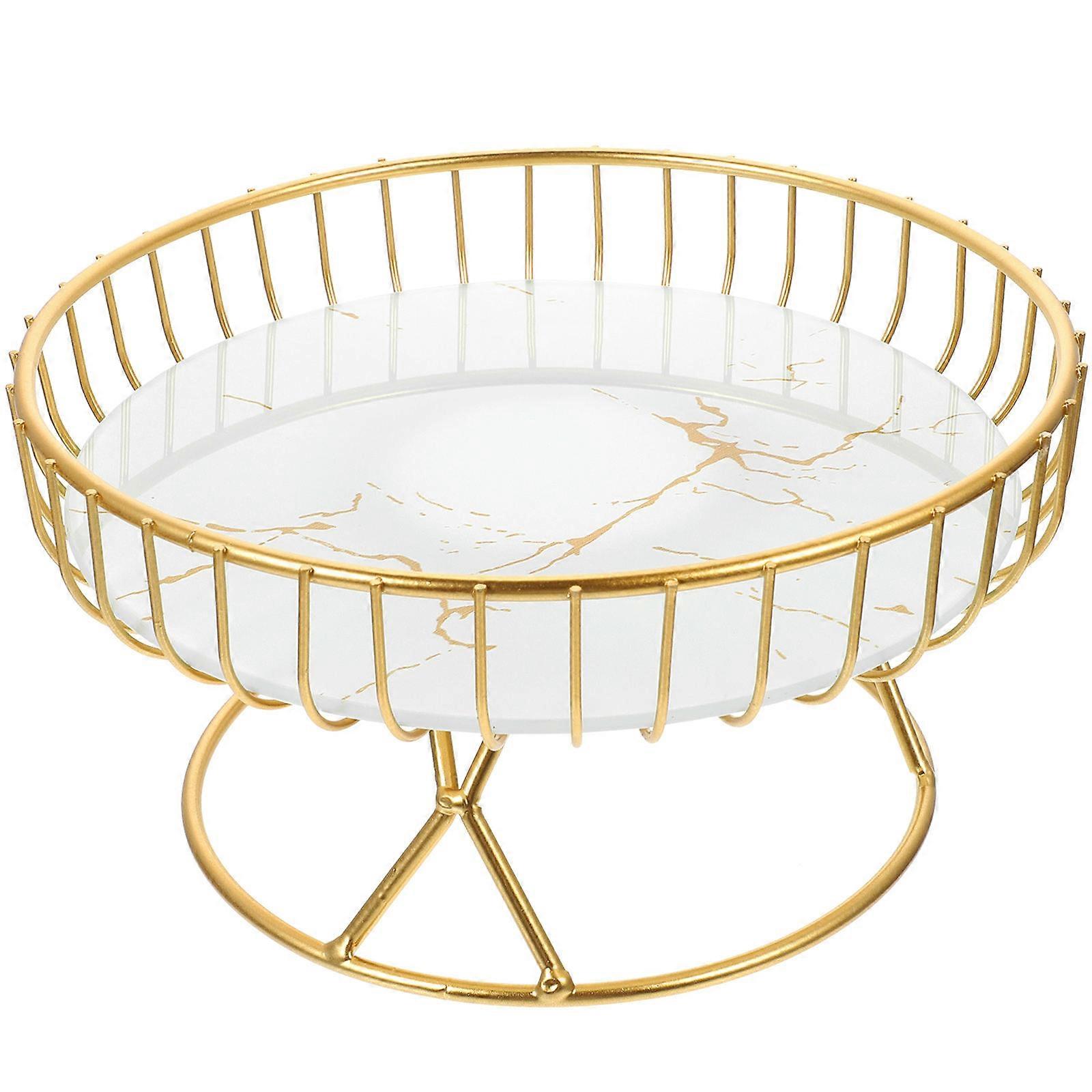 Multi-Functional Basket Iron Storage Container Decorative Serving Tray