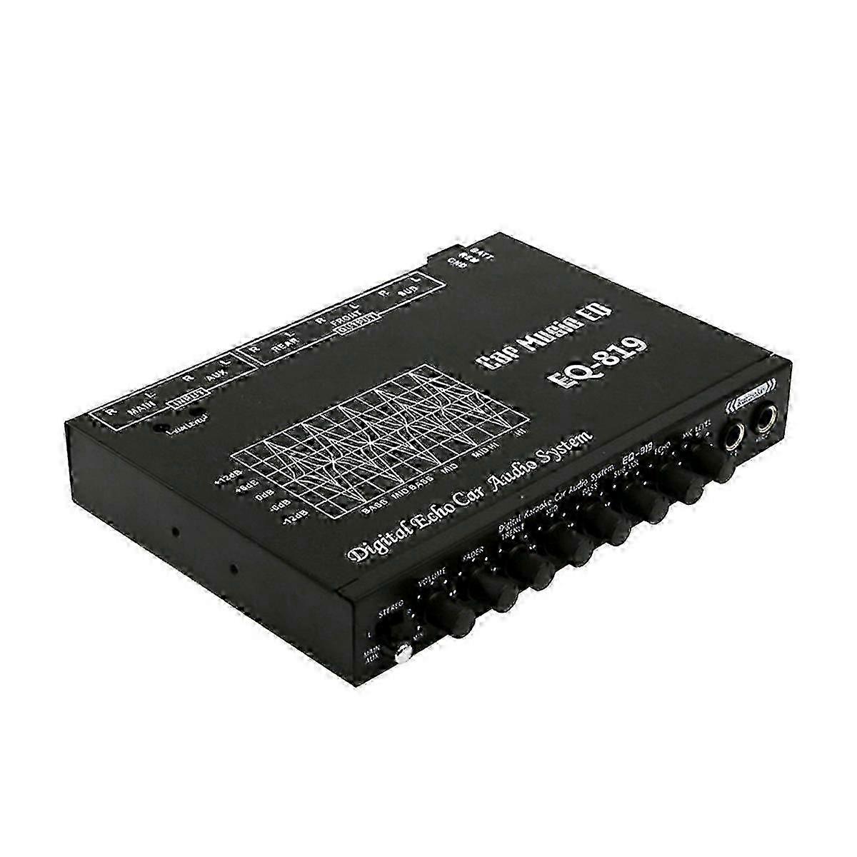 EQ-819 Car Equalizer Multifunctional Car Audio EQ Tuning Crossover Amplifier Parametric Equalizer Ca