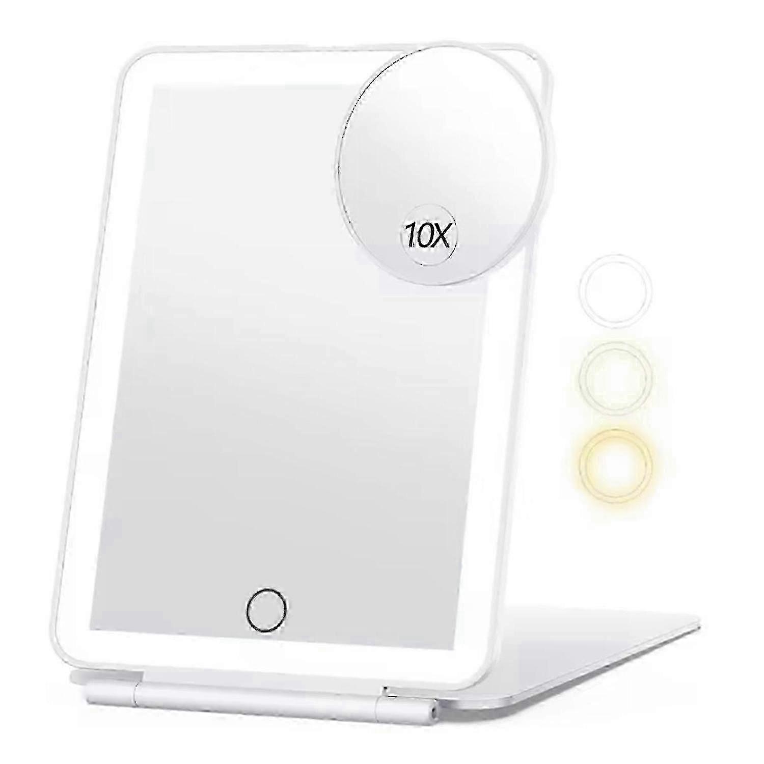 Portable Tri-LED Rechargeable Makeup Mirror