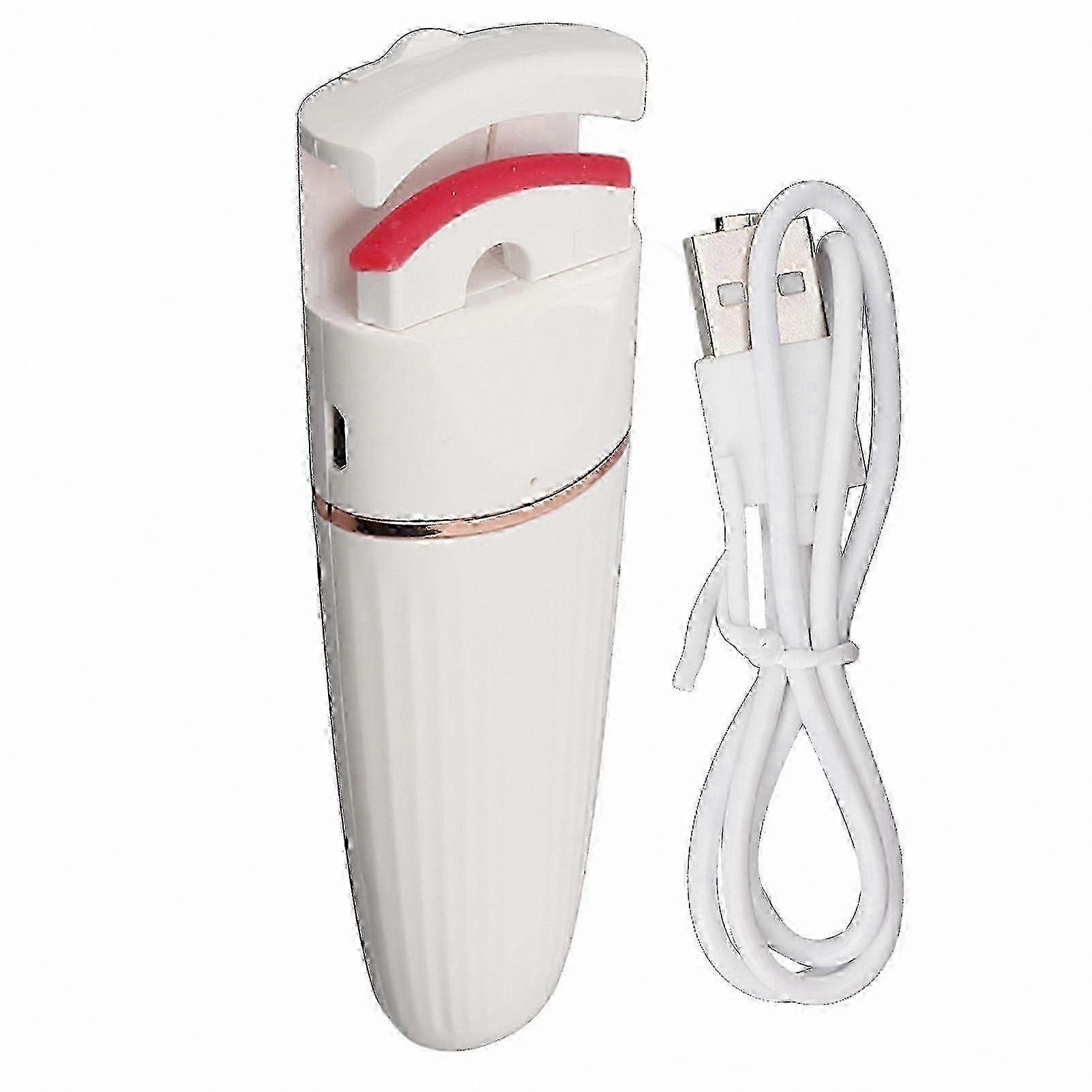 USB Heated Eyelash Curler, Fast Heating, Temperature Sensitive, White