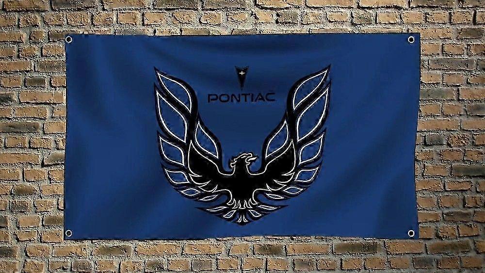 Banner Pontiac Flag Car Racing Blue