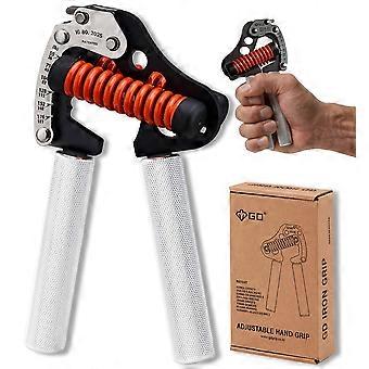 Adjustable hand grip strengthener for strength training.