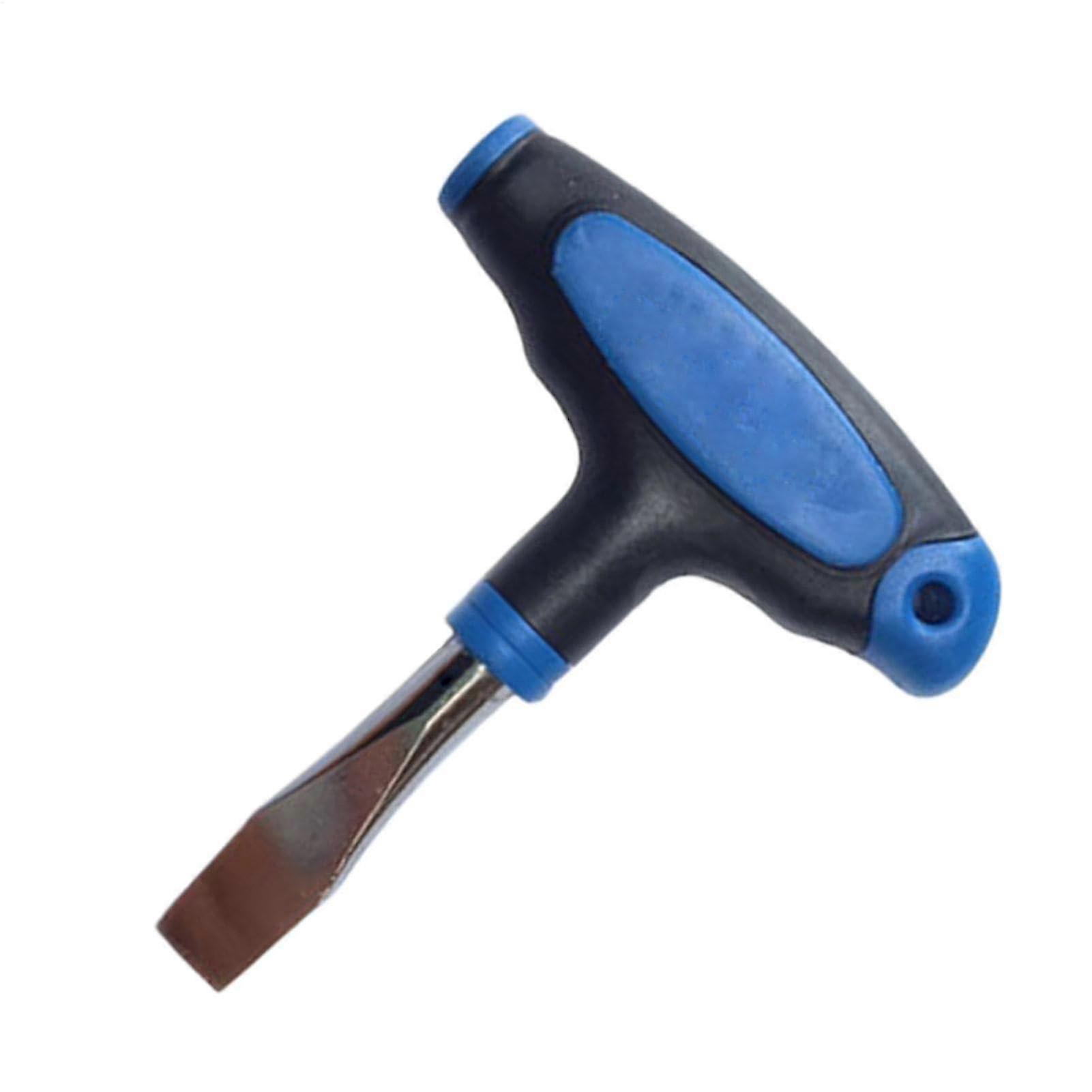 T Handle Flat Head Screwdriver Set Ergonomic Slotted Multi-Bit Nut Driver Portable Tool