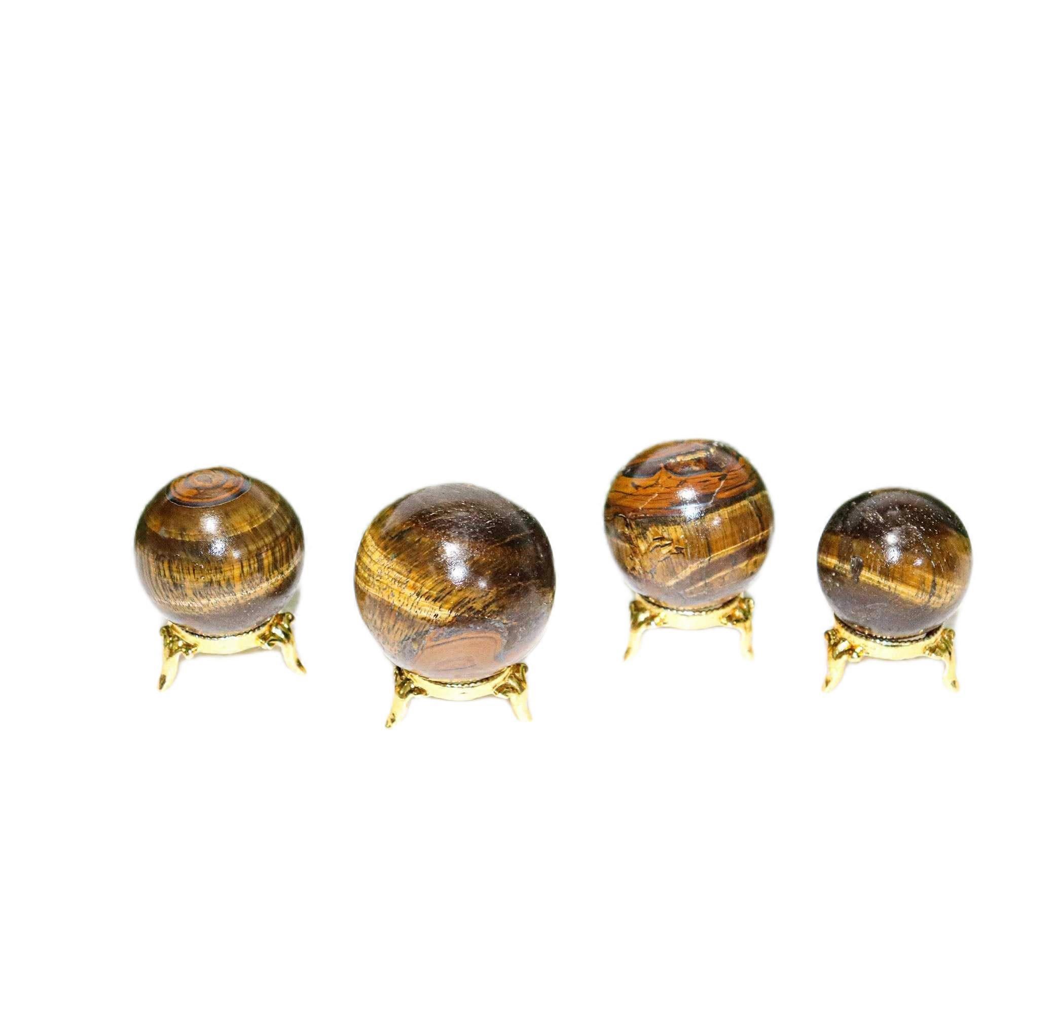 Tiger Eye Sphere Quartz Healing Ball With Stand