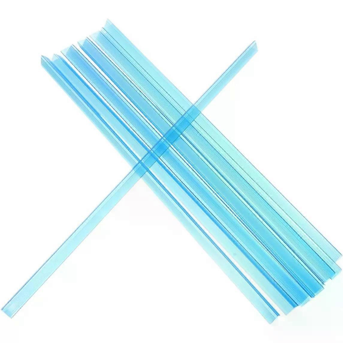10pcs Blue Abs Pull Rod Clips Binding Bars with Secure Hold and Quick Access for Office Document Binding and Book