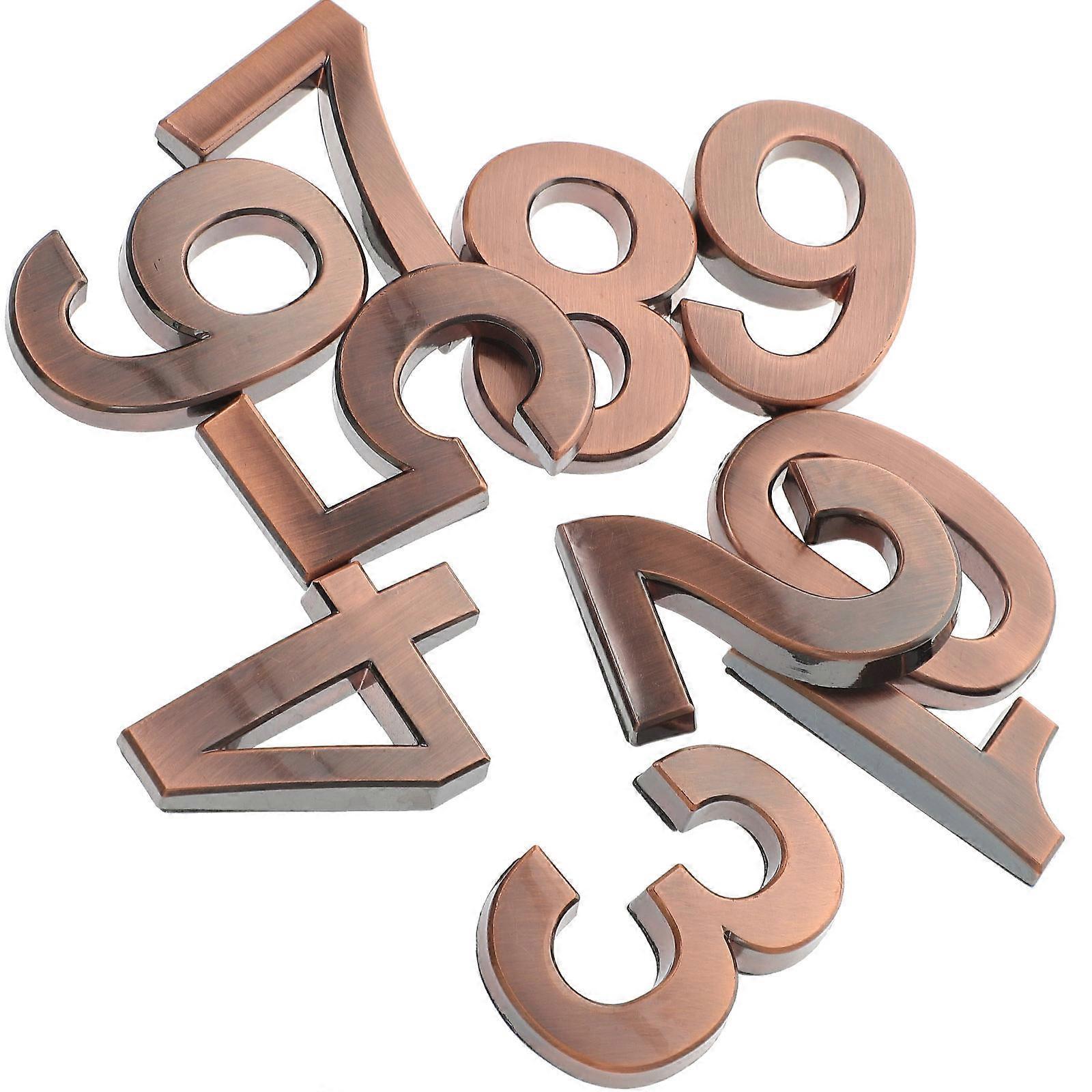 Rose Gold ABS Adhesive Number Set