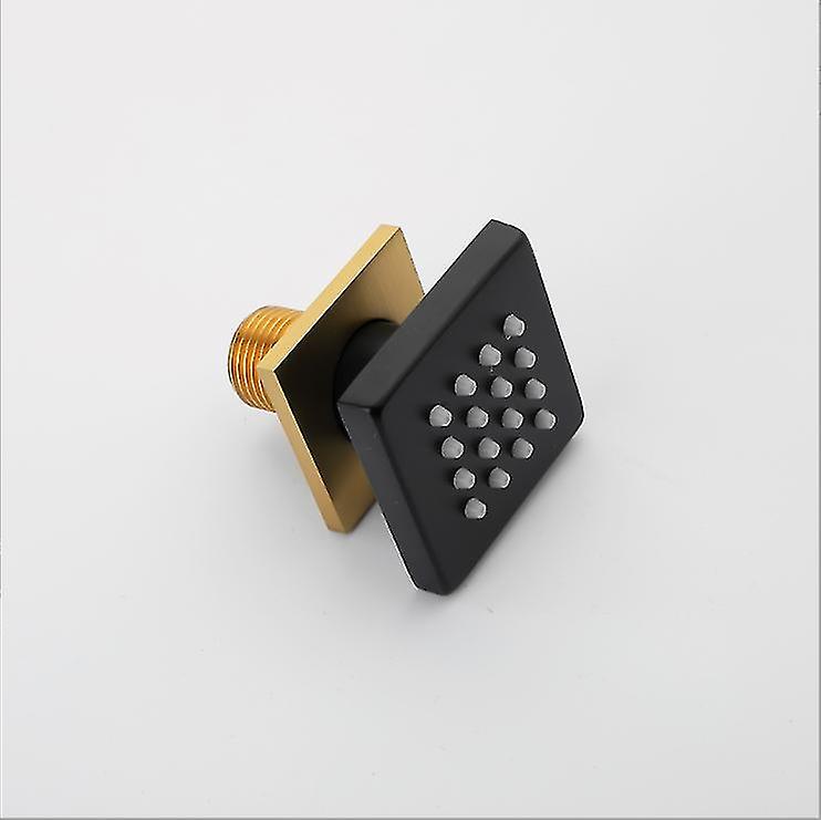 Shower Head, Black Gold Square
