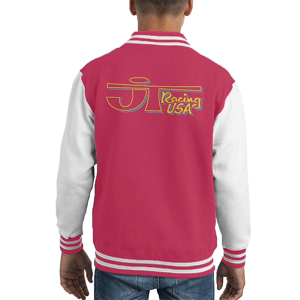 JT Racing Keltainen ja sininen logo Lasten Varsity-takki