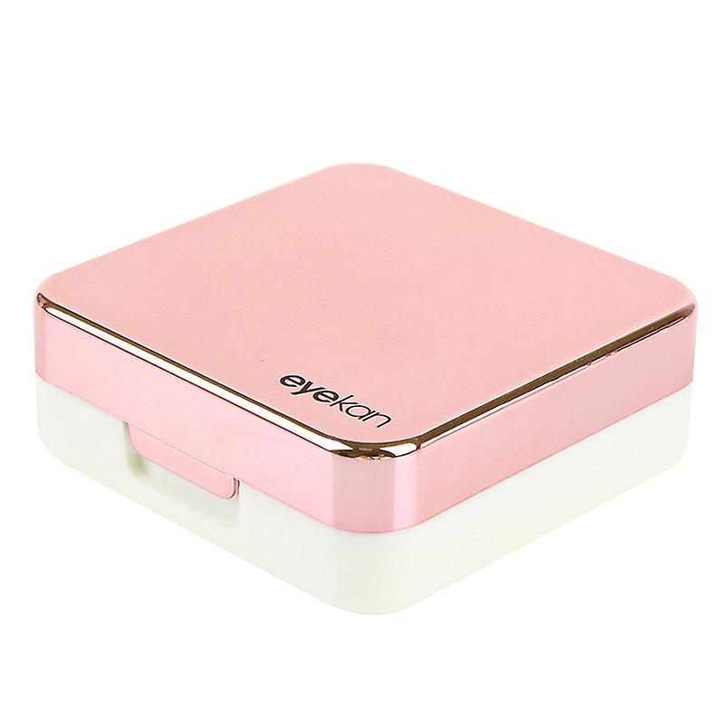 Fashion Square Contact Lens Case Mirror Soaking Container Holder Kit Portable