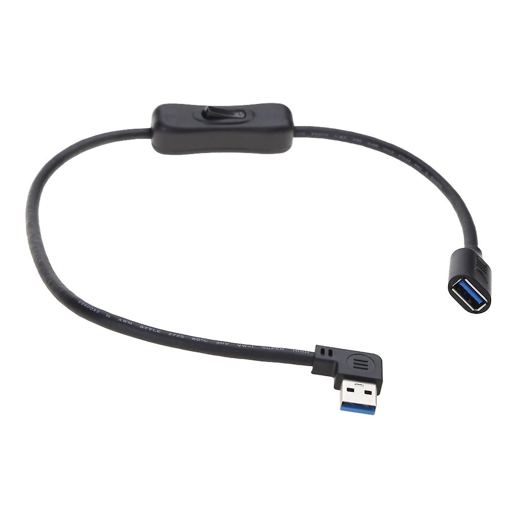 Data Sync USB3.0 Extender Cord USB Extension Cable with ON OFF Switch for Fan