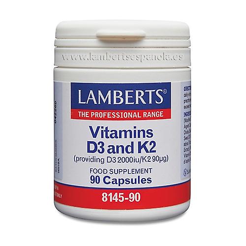 Vitamins D3 2000 IU and K2 90 capsules of 90μg